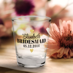 Verre A Shot Élégant script moderne joli Coeurs de Parties scin