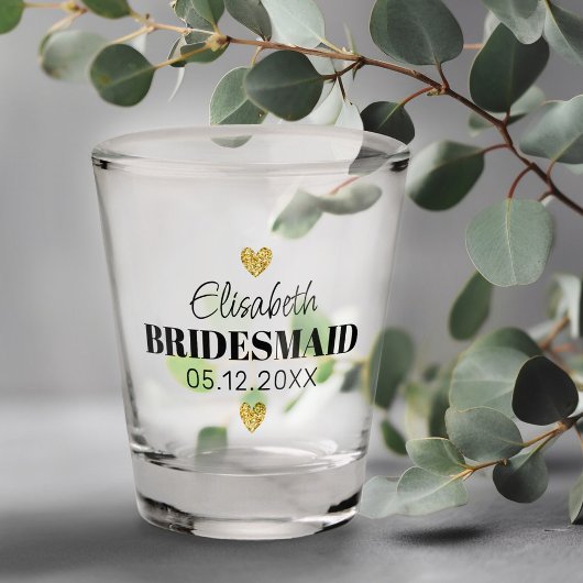 Verre A Shot Élégant script moderne joli Coeurs de Parties scin