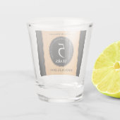 Verre A Shot Élégante 5ème anniversaire de Mariage de bois (Dos)