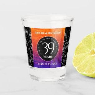 Verre A Shot Élégante célébration du 39e anniversaire du Mariag