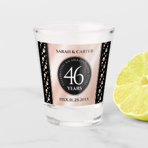 Verre A Shot Élégante célébration du 46e anniversaire du Mariag