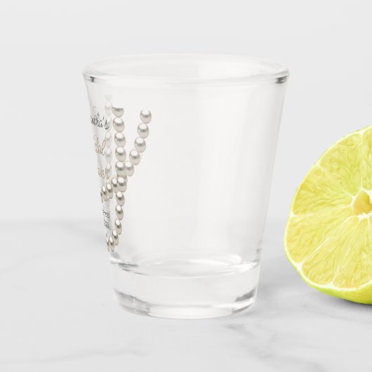Verre A Shot Elégante Fête des mariées de collier Pearl (Droite)
