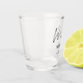 Verre A Shot Élégante Mme Nom Script Mariée Keepsaké Cadeau (Gauche)