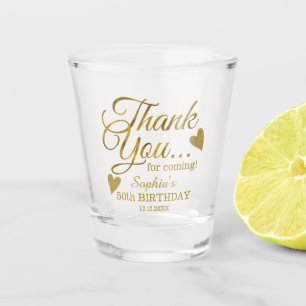 Verre A Shot Élégants Cadeaux de Fête de Remerciement d'Or pour