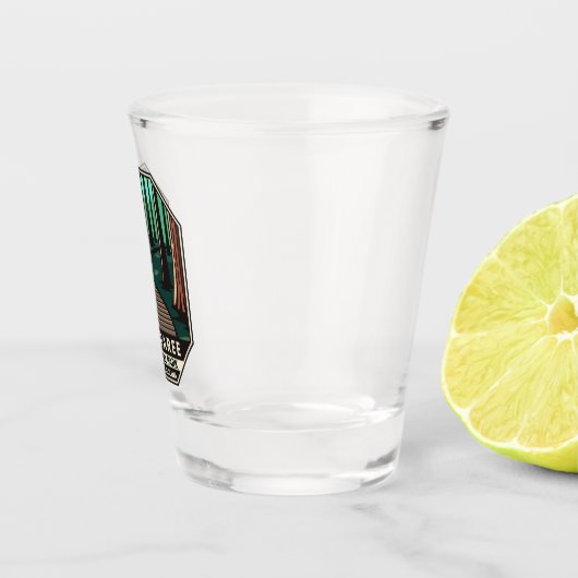 Verre A Shot Emblem rétro du Parc national de Congaree (Droite)