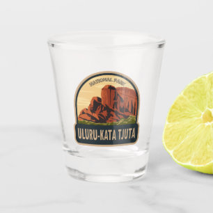 Verre A Shot Emblème Australie du Parc national Uluru-Kata Tjut