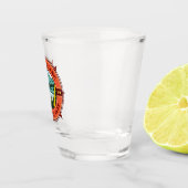 Verre A Shot Emblème de la boussole rétro du parc national volc (Droite)