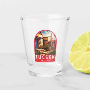 Verre A Shot Emblème de Tucson Arizona Travel Art