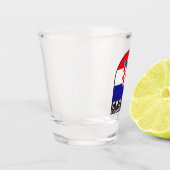 Verre A Shot Emblème du drapeau croate Vintage (Gauche)