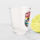 Verre A Shot Emblème rétro Key West Florida (Gauche)