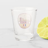 Verre A Shot Emblème Skyline de Cannes France (Dos)