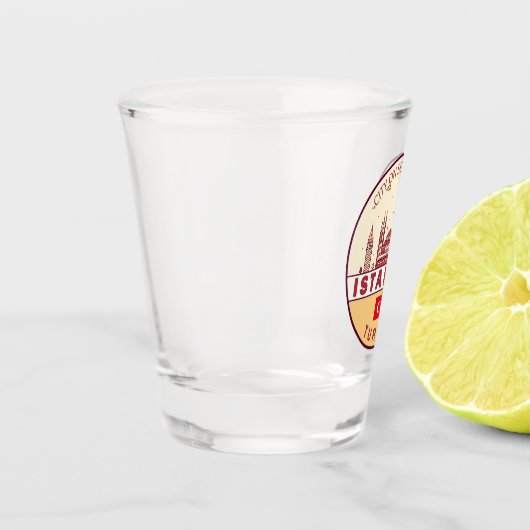 Verre A Shot Emblème Skyline Istanbul Turquie (Gauche)