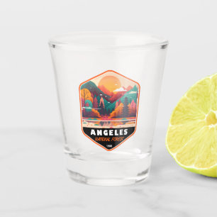 Verre A Shot Emblème Vintage de la Californie forestière nation