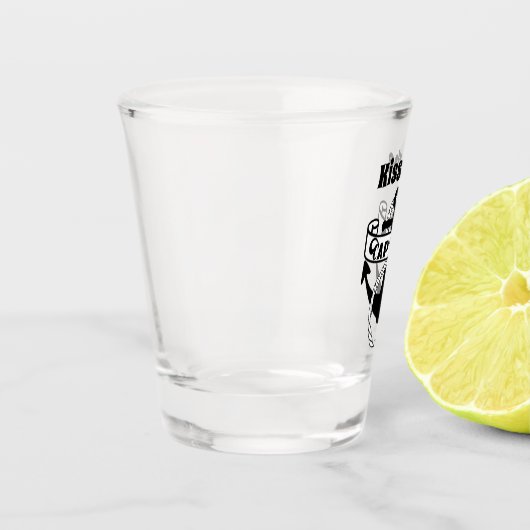 Verre A Shot Embrassez le capitaine Nautical Funny Sailing (Gauche)