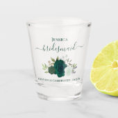 Verre A Shot Emerald Green Roses Elegant Bridesmaid Mariage (Devant)