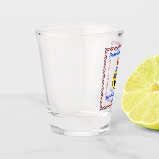Verre A Shot Emoji, Cool du parti 4 juillet (Gauche)