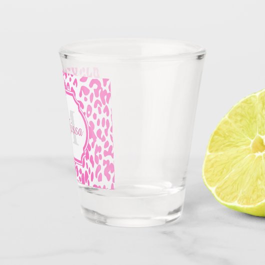 Verre A Shot Empreinte de léopard rose (Droite)
