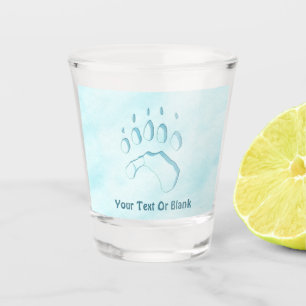 Verre A Shot Empreinte de patte d'ours polaire