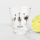 Verre A Shot Emus Bird Lovers Personnalisé (Devant)