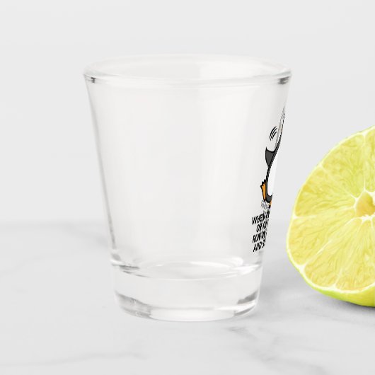 Verre A Shot En danger ou dans le doute, le pingouin drôle (Gauche)