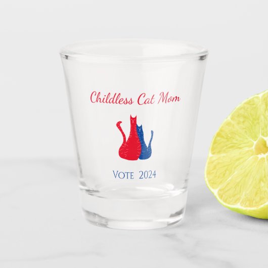 Verre A Shot Enfant Chat Maman 2024 Élection Kitties (Devant)