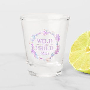 Verre A Shot Enfant sauvage coloré aquarelle art violet personn