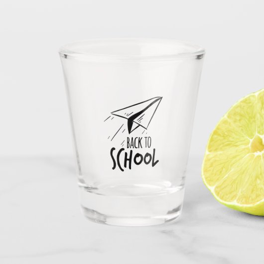 Verre A Shot Enseignant De Retour À L'École (Devant)