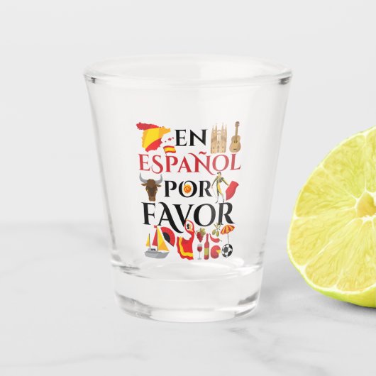 Verre A Shot Enseignant Espagnol En Espanol Por Favoriser (Devant)