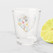 Verre A Shot Enseignant Professeur Outil Coeur (Dos)