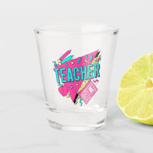 Verre A Shot Enseignant Rétro Coloré Années 90 Retour à l'École