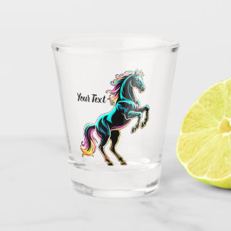 Verre A Shot Enseigne au néon Cheval Style Rétro Glitch