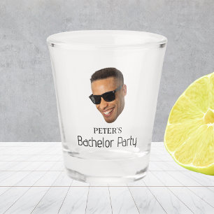 Verre A Shot Enterrement de vie de garçon avec photo de visage 