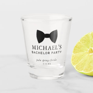 Verre A Shot Enterrement de vie de garçon cravate noire