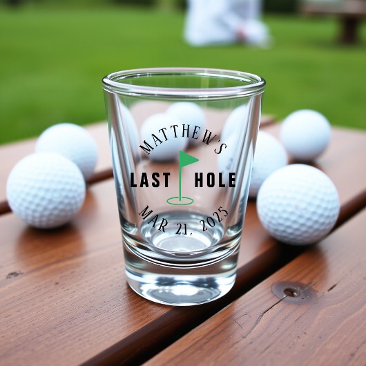 Verre A Shot Enterrement de vie de garçon de golf dernier trou
