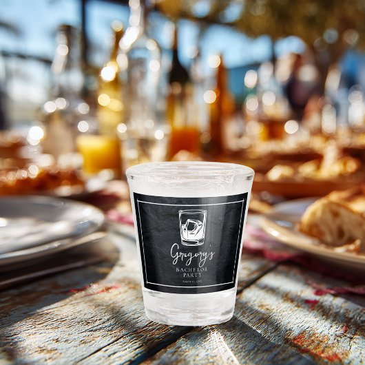 Verre A Shot Enterrement de vie de garçon moderne élégant