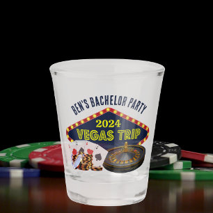 Verre A Shot Enterrement de vie de garçon personnalisable Voyag