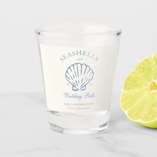 Verre A Shot Enterrement de vie de jeune fille Coquillages et C (Devant)