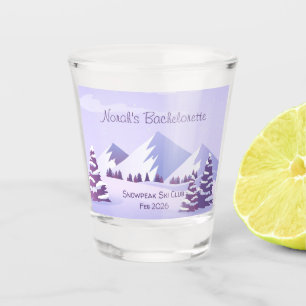 Verre A Shot Enterrement de vie de jeune fille Montagne Hiverna