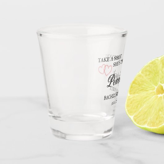 Verre A Shot Enterrement de vie de jeune fille personnalisé amu (Gauche)