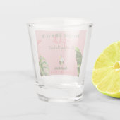 Verre A Shot Enterrement de vie de jeune fille Rose Tropical Ch (Dos)