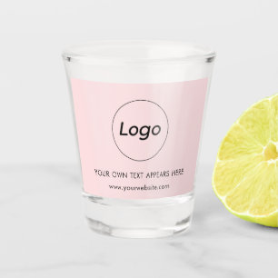 Verre A Shot Entreprise Professionnelle Logo Entreprise Rose