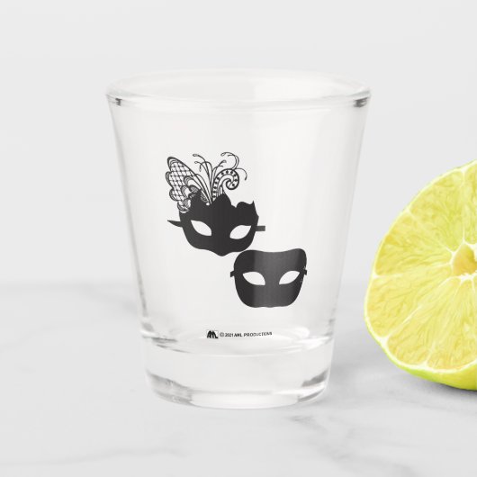 Verre A Shot ÉPARGNER Une Paire De Masques Masqués (Devant)