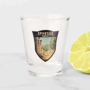 Verre A Shot Ephesus Turquie Voyage Art Vintage