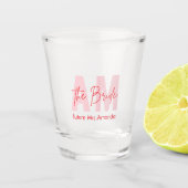 Verre A Shot Épouse minimale | Futur personnalisé Mme Initiales (Devant)