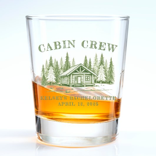 Verre A Shot Équipe cabine Green Camp Bachelorette Party