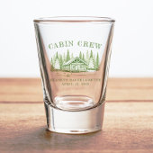 Verre A Shot Équipe cabine Green Camp Bachelorette Party