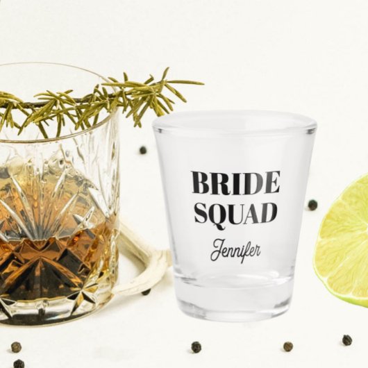 Verre A Shot Équipe de la mariée célibataire