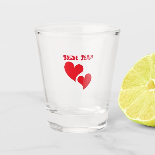 Verre A Shot Équipe de mariée (Devant)