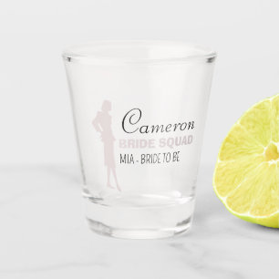 Verre A Shot Équipe de mariées Bridesmaid Chaud Rose Bachelor