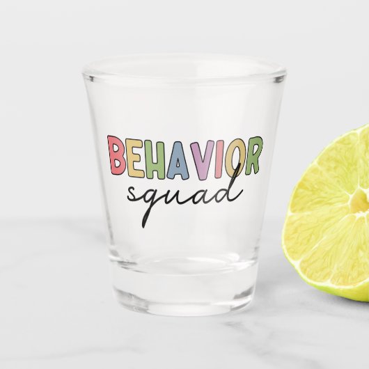 Verre A Shot Équipe du comportement | Thérapiste comportemental (Devant)